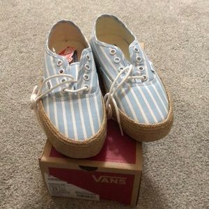 Vans Lace-Up Espadrille Sneakers in Stripe